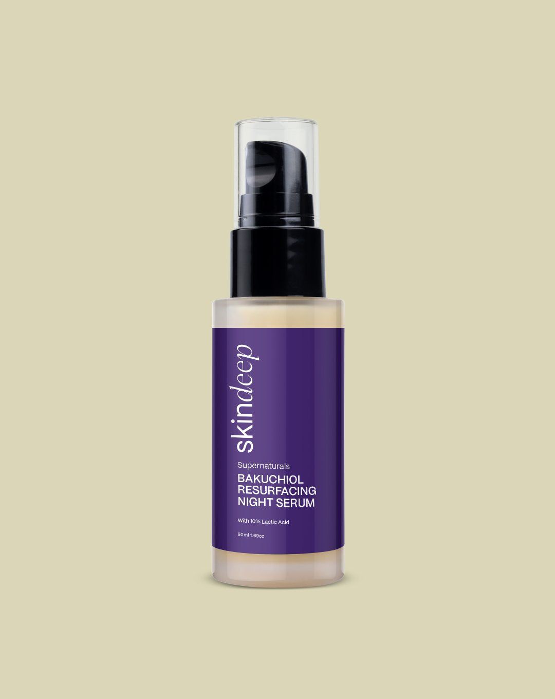 Bakuchiol night serum with 10% lactic acid