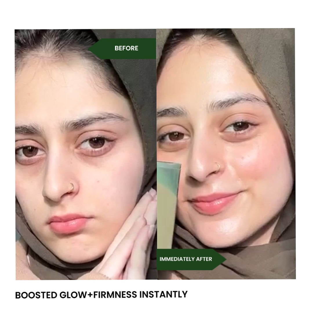 Before and After Customer Testing Dream Cream for Instant Glow and Firmness