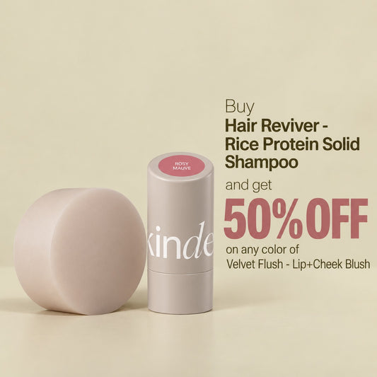 Hair Reviver - Rice Protein Solid Shampoo + Velvet Flush - Lip+Cheek Blush