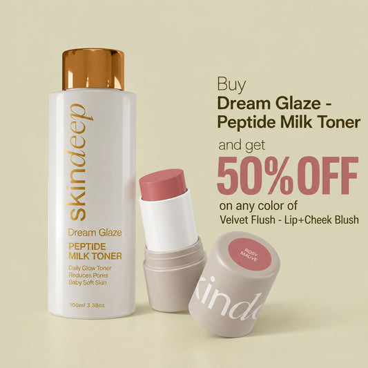 Dream Glaze - Peptide Milk Toner + Velvet Flush - Lip+Cheek Blush