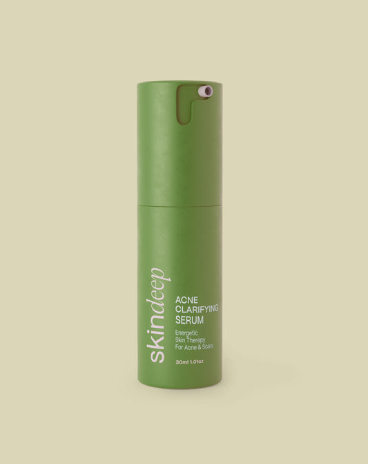 Acne clarifying serum for energetic skin and acne scar treatment