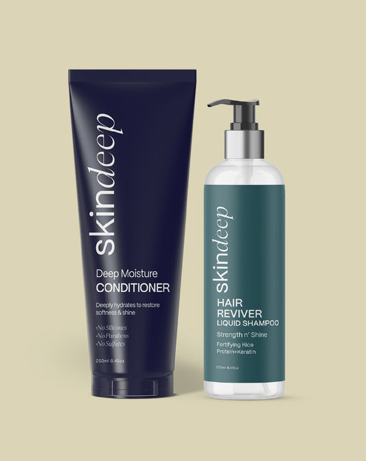 Hair Revival Set with liquid shampoo and conditioner for stronger, healthier hair