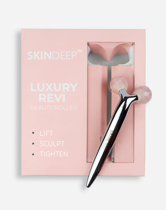 LUXURY Rose Quartz REVI Beauty Roller