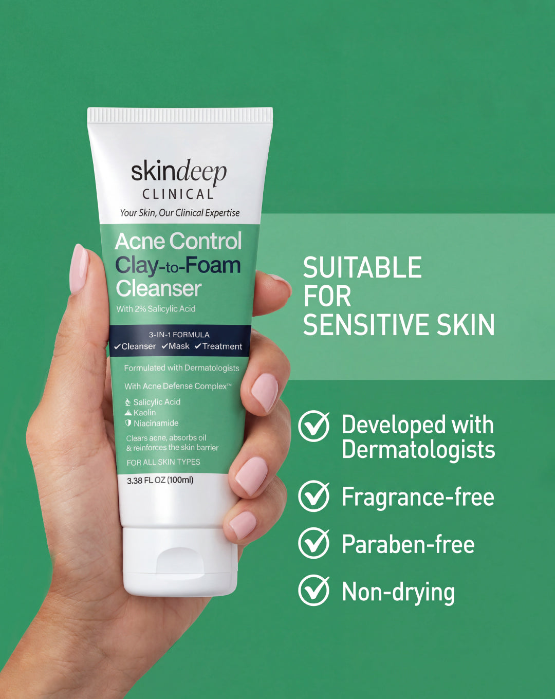 Acne Control Clay-to-Foam Cleanser