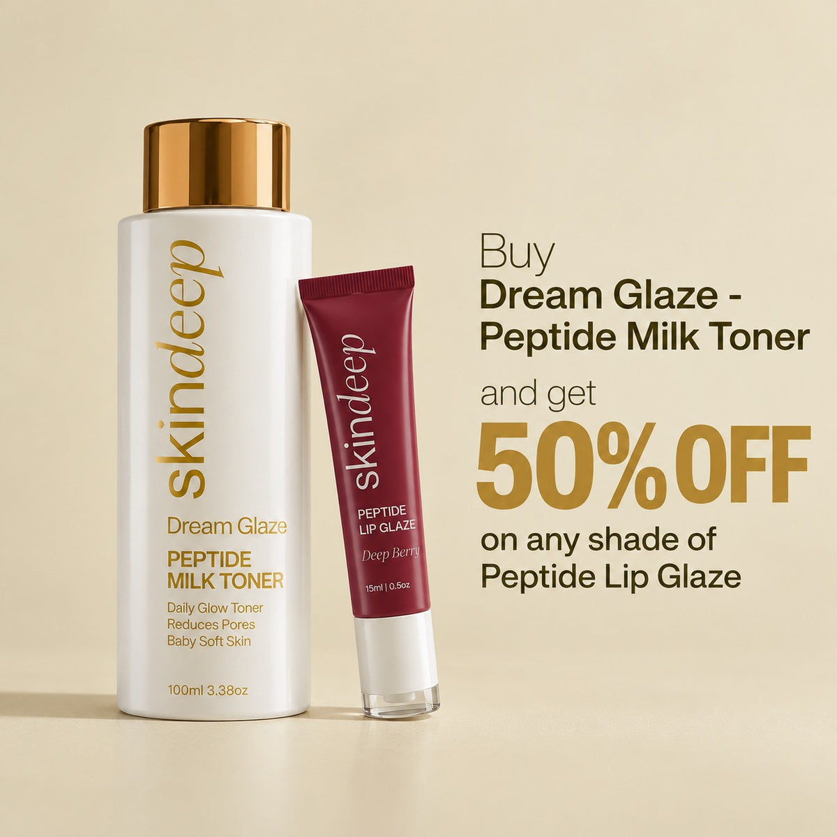 Dream Glaze - Peptide Milk Toner + Peptide Lip Glaze