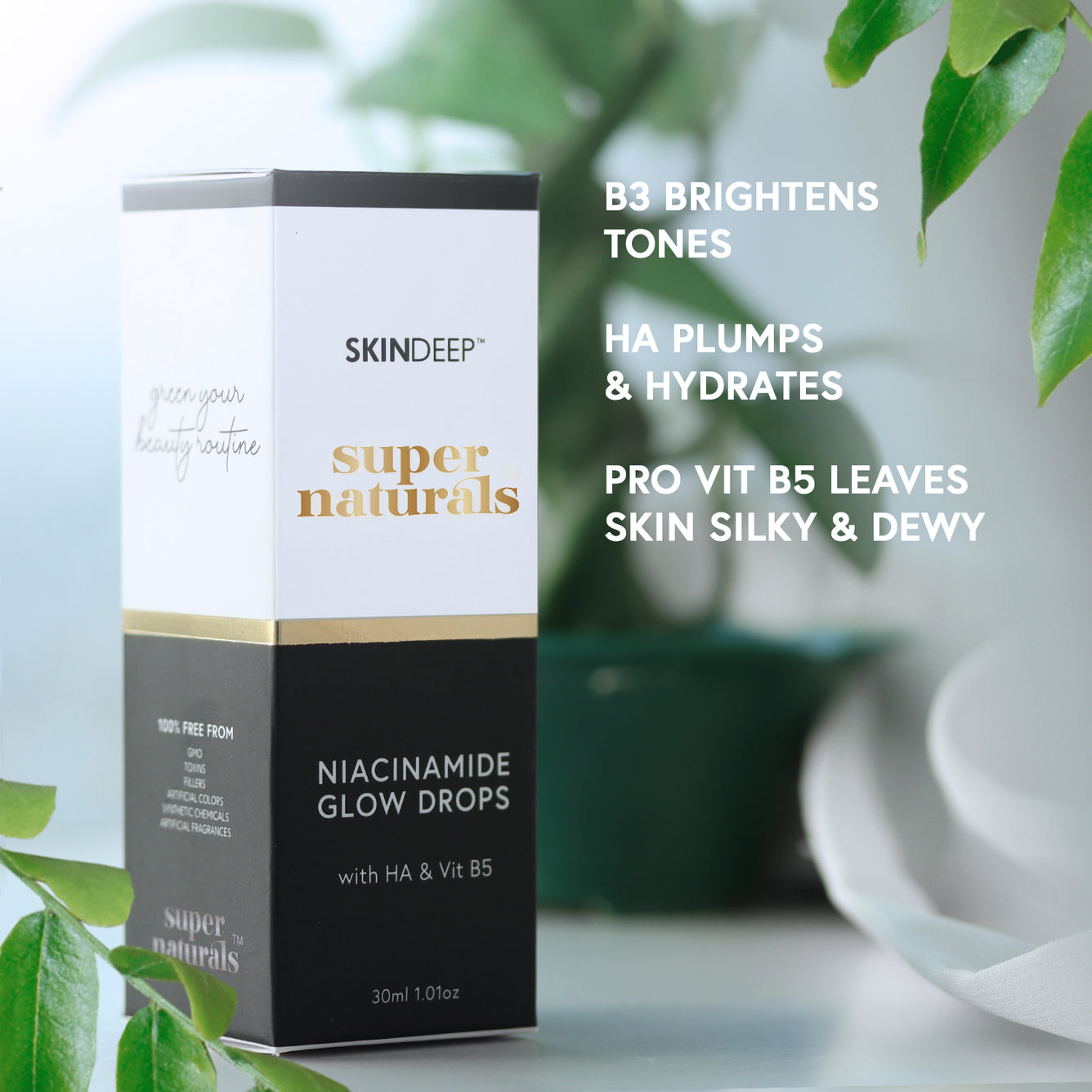 NIACINAMIDE GLOW DROPS - with HA & Vit B5
