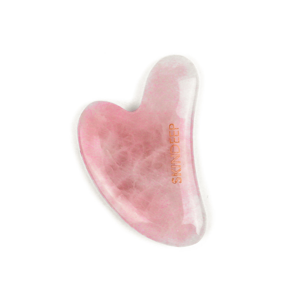GUA SHA - Rose Quartz Crystal Heart