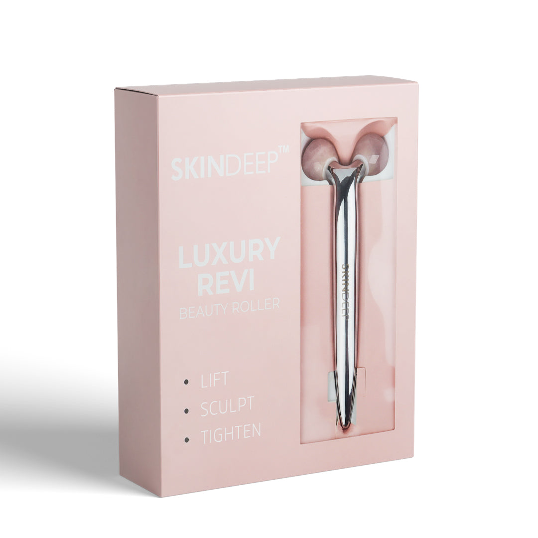 LUXURY Rose Quartz REVI Beauty Roller